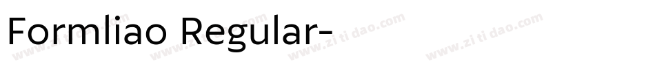 Formliao Regular字体转换
